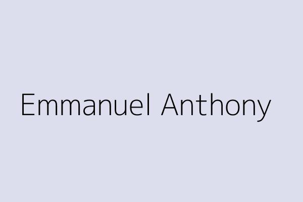 Emmanuel Anthony